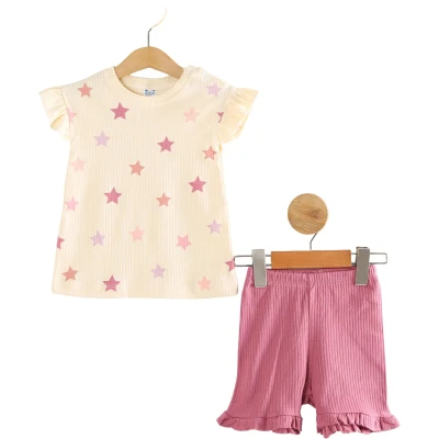 Star Print Baby Girl Set